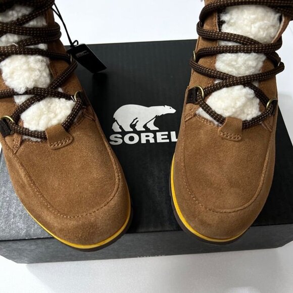 Sorel Harlow Lace Cozy Bootie Velvet Tan Blackened Brown Womens US 6 - Picture 11 of 12